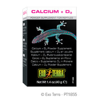 Exo Terra Calcium + D3 Powder Supplement - 1.4 oz / 40 g